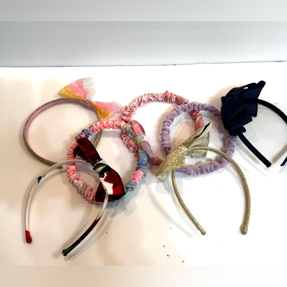 7 Little Girl Head Bands for Dress Up , School Headbands
